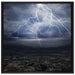 gewaltiges Gewitter auf Leinwandbild Quadratisch gerahmt Größe 70x70