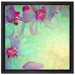 Durchsichtige Lila Blätter auf Leinwandbild Quadratisch gerahmt Größe 40x40