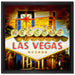 Ortseingangsschild Las Vegas auf Leinwandbild Quadratisch gerahmt Größe 40x40
