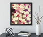 Kirschblüten Retro  auf Leinwandbild Quadratisch gerahmt mit Kirschblüten
