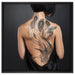 Sexy Dragon Tattoo auf Leinwandbild Quadratisch gerahmt Größe 60x60