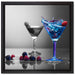 Blauer leckerer Cocktail auf Leinwandbild Quadratisch gerahmt Größe 40x40
