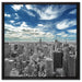 New York unter bewölktem Himmel auf Leinwandbild Quadratisch gerahmt Größe 60x60