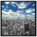 New York unter bewölktem Himmel auf Leinwandbild Quadratisch gerahmt Größe 70x70