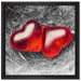 zwei Herzen in kleinem Nest auf Leinwandbild Quadratisch gerahmt Größe 40x40