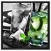 Caipirinhacocktails auf Tablett auf Leinwandbild Quadratisch gerahmt Größe 60x60
