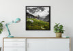 Steinhütte auf Berg auf Leinwandbild gerahmt Quadratisch verschiedene Größen im Wohnzimmer