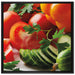 Obst Gemüse Gurke Tomaten auf Leinwandbild Quadratisch gerahmt Größe 70x70
