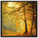 Wald im Herbst auf Leinwandbild Quadratisch gerahmt Größe 70x70