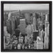 New York Skyline auf Leinwandbild Quadratisch gerahmt Größe 40x40