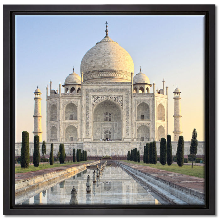 Taj Mahal auf Leinwandbild Quadratisch gerahmt Größe 40x40
