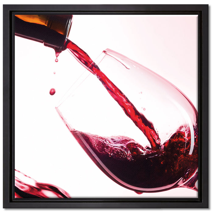 Wein auf Leinwandbild Quadratisch gerahmt Größe 40x40