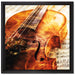 Geige auf Leinwandbild Quadratisch gerahmt Größe 40x40