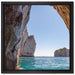 Felstor im Meer auf Leinwandbild Quadratisch gerahmt Größe 40x40