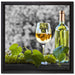 Weinverkostung im Sommer auf Leinwandbild Quadratisch gerahmt Größe 40x40