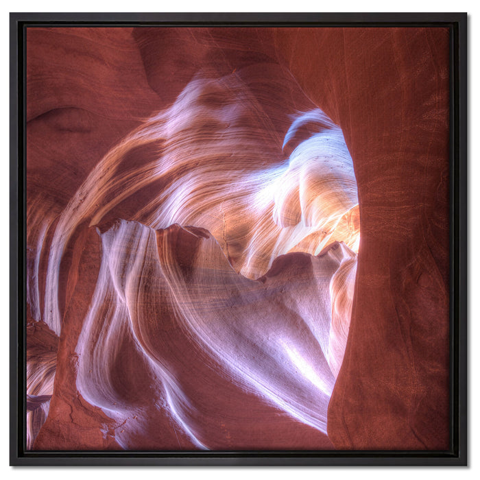 Wunderschöne Wüstenhöhle auf Leinwandbild Quadratisch gerahmt Größe 60x60