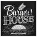 Burger House auf Leinwandbild Quadratisch gerahmt Größe 60x60