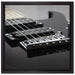 Black E-Guitar auf Leinwandbild Quadratisch gerahmt Größe 40x40