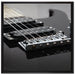 Black E-Guitar auf Leinwandbild Quadratisch gerahmt Größe 70x70