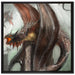 Dragons auf Leinwandbild Quadratisch gerahmt Größe 70x70