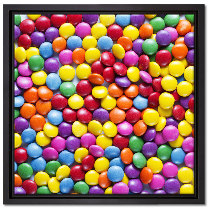 Sweet candies auf Leinwandbild Quadratisch gerahmt Größe 40x40