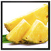 Saftige Ananasscheiben auf Leinwandbild Quadratisch gerahmt Größe 70x70