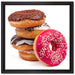 Süße Donuts auf Leinwandbild Quadratisch gerahmt Größe 40x40