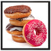 Süße Donuts auf Leinwandbild Quadratisch gerahmt Größe 70x70
