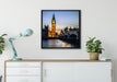 Big Ben bei Nacht auf Leinwandbild gerahmt Quadratisch verschiedene Größen im Wohnzimmer