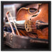 Alte Violine auf Leinwandbild Quadratisch gerahmt Größe 40x40