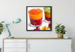 Gesunde Fruchtsmoothies auf Leinwandbild gerahmt Quadratisch verschiedene Größen im Wohnzimmer