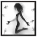 Schatten einer Frau auf Leinwandbild Quadratisch gerahmt Größe 60x60