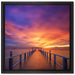 Steg ins Meer auf Leinwandbild Quadratisch gerahmt Größe 40x40