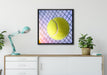 Tennisschläger Tennisball auf Leinwandbild gerahmt Quadratisch verschiedene Größen im Wohnzimmer