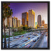 Straßenverkehr in Los Angeles auf Leinwandbild Quadratisch gerahmt Größe 60x60