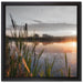 Sonniger Morgen am See auf Leinwandbild Quadratisch gerahmt Größe 40x40