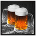 Zwei Maßkrüge Bier auf Leinwandbild Quadratisch gerahmt Größe 70x70
