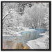 Atemberaubende Winterlandschaft auf Leinwandbild Quadratisch gerahmt Größe 70x70
