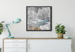 Atemberaubende Winterlandschaft auf Leinwandbild gerahmt Quadratisch verschiedene Größen im Wohnzimmer