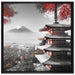 Japanischer Tempel im Herbst auf Leinwandbild Quadratisch gerahmt Größe 70x70