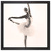Ästhetische Ballerina auf Leinwandbild Quadratisch gerahmt Größe 40x40