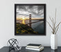 Golden Gate Bridge  auf Leinwandbild Quadratisch gerahmt mit Kirschblüten