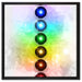 Chakra Eneregieelemente auf Leinwandbild Quadratisch gerahmt Größe 60x60