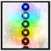 Chakra Eneregieelemente auf Leinwandbild Quadratisch gerahmt Größe 70x70