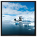 Winterlandschaft in der Antarktis auf Leinwandbild Quadratisch gerahmt Größe 60x60