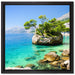 Dalmatia Strand in Kroatien auf Leinwandbild Quadratisch gerahmt Größe 40x40