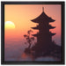 Buddhistischer Tempel in Asien auf Leinwandbild Quadratisch gerahmt Größe 40x40