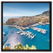 Atemberaubende Küste von Monaco auf Leinwandbild Quadratisch gerahmt Größe 60x60