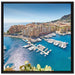 Atemberaubende Küste von Monaco auf Leinwandbild Quadratisch gerahmt Größe 70x70