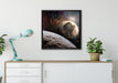 Alien Planeten im Weltall auf Leinwandbild gerahmt Quadratisch verschiedene Größen im Wohnzimmer